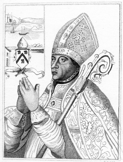 William Elphinstone, Bishop of Aberdeen, Print Made c.1790s by Scottish School